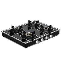 4 Burner Gas Stove Manual Ignition (Glass Top, 2 years warranty)