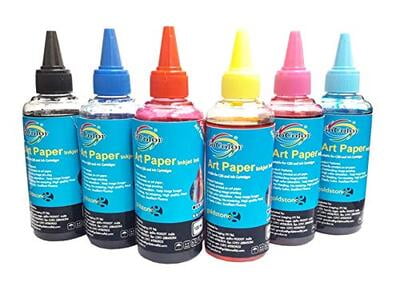 Art Paper Refill Ink 100 ML X 6 Color Bottle for EPSON Printer (Coated and UNCOATED Art & CROMO Paper Printing) Art Paper Refill Ink 100 ML X 6 Color Bottle for EPSON Printer (Coated and UNCOATED Art & CROMO Paper Printing)