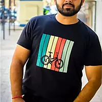 ART BICYCLE ROUND NECK T-SHIRT