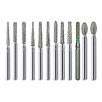 TriHawk Diamond Bur Set 12 Shapes with Bur Box