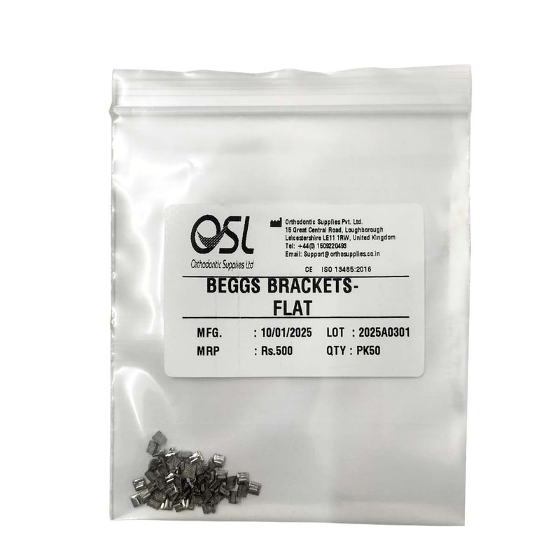 OSL Beggs Brackets – Flat Metal Orthodontic Brackets