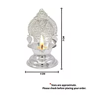 Sterling Silver Astalakshmi Diya – Traditional Pooja Lamp