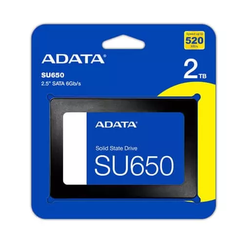 Adata Ultimate SU650 2TB Internal SSD – 2.5″ SATA | Up to 520MB/s Read