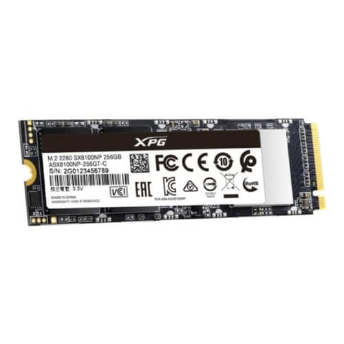 Adata XPG SX8100 256GB NVMe M.2 SSD – PCIe Gen3 | Up to 3500MB/s