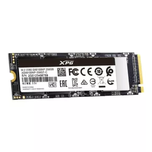 Adata XPG SX8100 256GB NVMe M.2 SSD – PCIe Gen3 | Up to 3500MB/s
