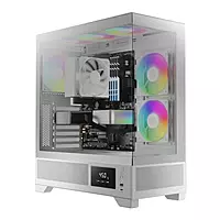 Gamdias Atlas M1 White ARGB ATX Mid Tower Case – Tempered Glass | USB Type-C