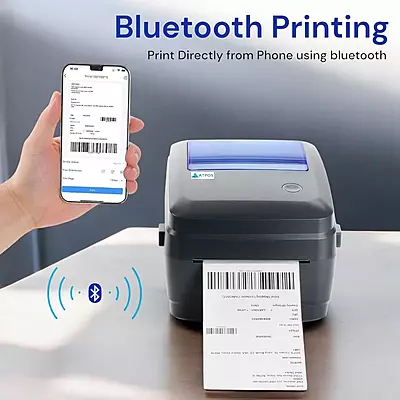 Atpos HQ450L 4 Inch (108mm) Thermal Barcode Shipping Label Sticker Printer | USB+Bluetooth Interface Atpos HQ450L 4 Inch (108mm) Thermal Barcode Shipping Label Sticker Printer | USB+Bluetooth Interface