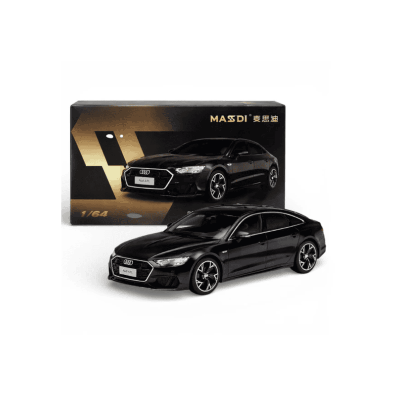 2022 Audi A7L Black 1:64 Massdi