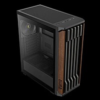 Gamdias AURA GC11 Wood ATX Mid Tower Case – Wooden Front | Type-C | Black