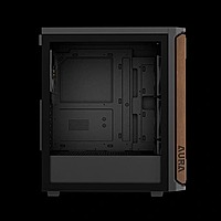 Gamdias AURA GC11 Wood ATX Mid Tower Case – Wooden Front | Type-C | Black