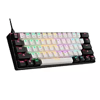 Gamdias Aura GK2 White and Black Gaming Keyboard – Red Switches | LED Backlighting | 1 Year Warranty