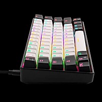 Gamdias Aura GK2 White and Black Gaming Keyboard – Red Switches | LED Backlighting | 1 Year Warranty