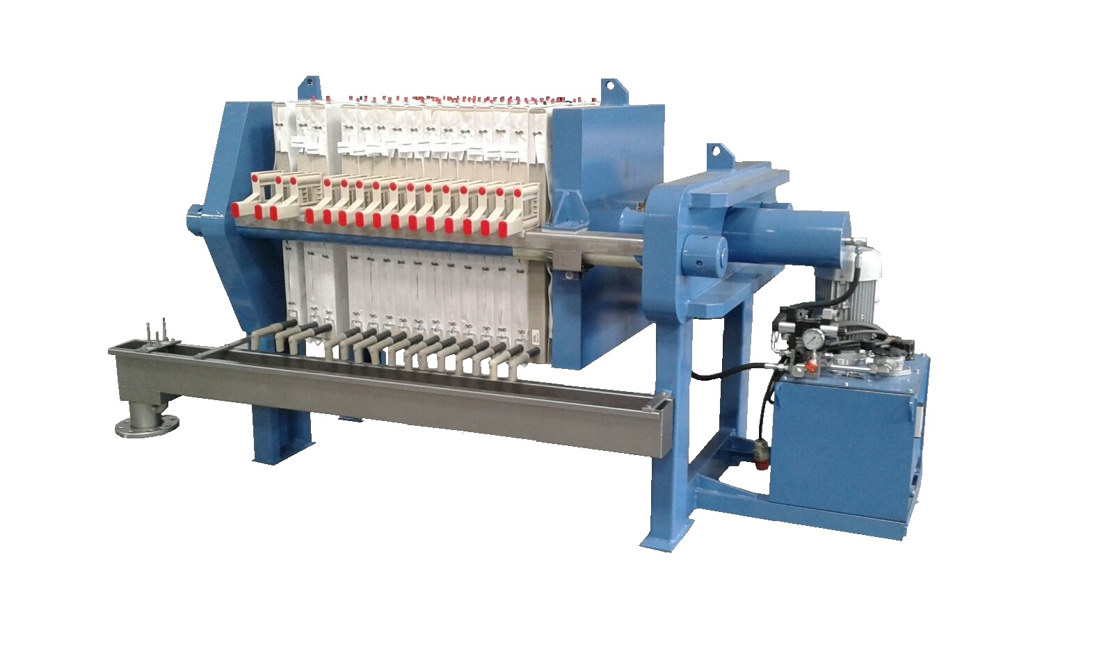 Hydraulic Filter Press – 24 Plate (12x12 inch) | 250 Ltr/Hr | Automatic Tightening | 2 HP Screw Pump Hydraulic Filter Press – 24 Plate (12x12 inch) | 250 Ltr/Hr | Automatic Tightening | 2 HP Screw Pump