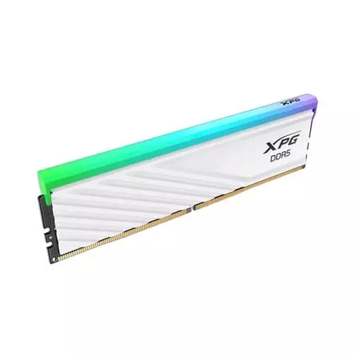 ADATA XPG Lancer Blade RGB White 32GB (16GBx2) DDR5 6000MHz CL48 Desktop RAM – UDIMM | RGB Lighting