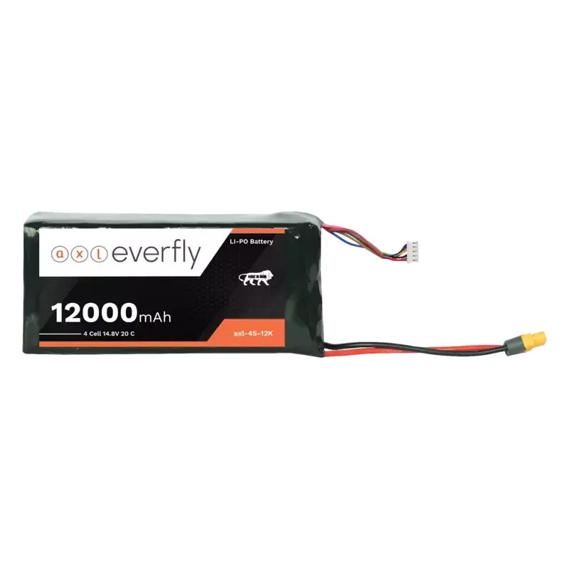Axl everfly 12000mAh 4S (14.8V) LiPo battery lightweight UAVMP Axl everfly 12000mAh 4S (14.8V) LiPo battery lightweight UAVMP