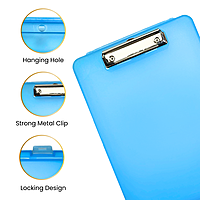Pack of 8 Assorted Colour A4 Clipboard Box Files