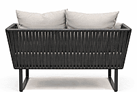 Delta Two Seater Outdoor Bench