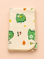 Muslin Dry Sheet Bed Protector – (70 × 90cm) - Dino Land Muslin Dry Sheet Bed Protector – (70 × 90cm) - Dino Land