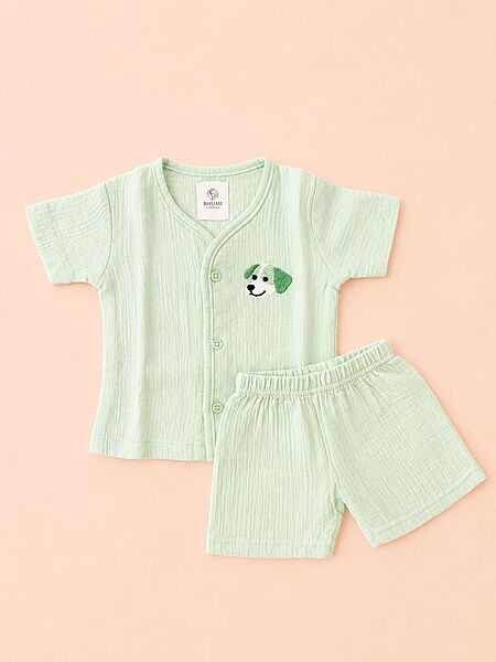 Muslin Co-Ord Set - Playful Pup Muslin Co-Ord Set - Playful Pup