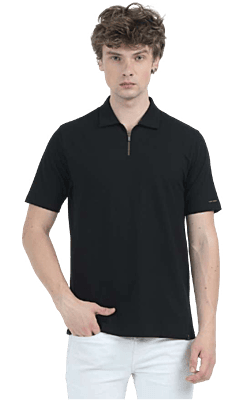 Rare Rabbit Vintage Zip Polo T-Shirt