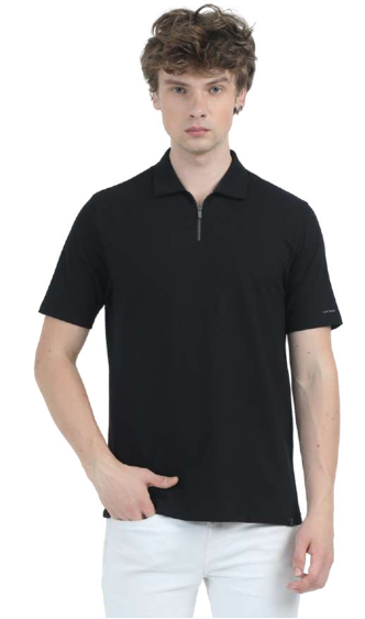 Rare Rabbit Vintage Zip Polo T-Shirt