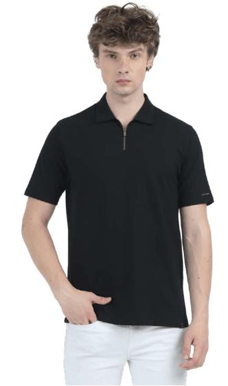 Rare Rabbit Vintage Zip Polo T-Shirt