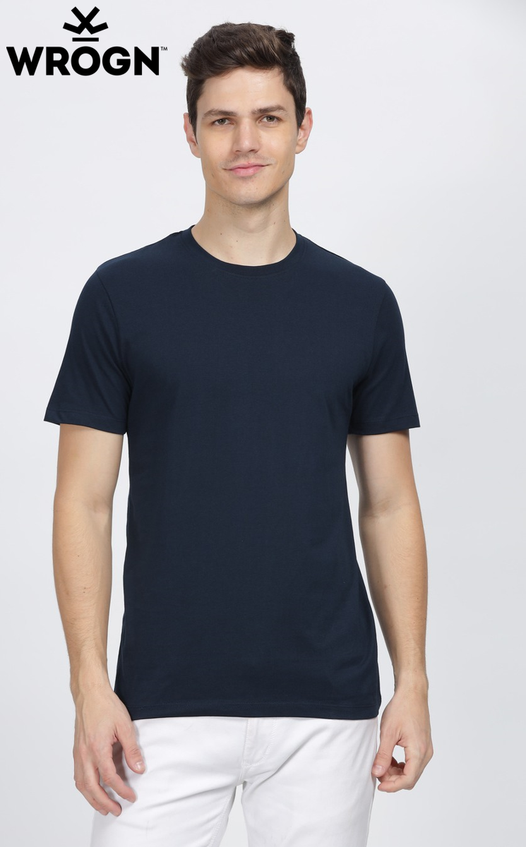Wrongn Casual Round  Neck T- Shirt