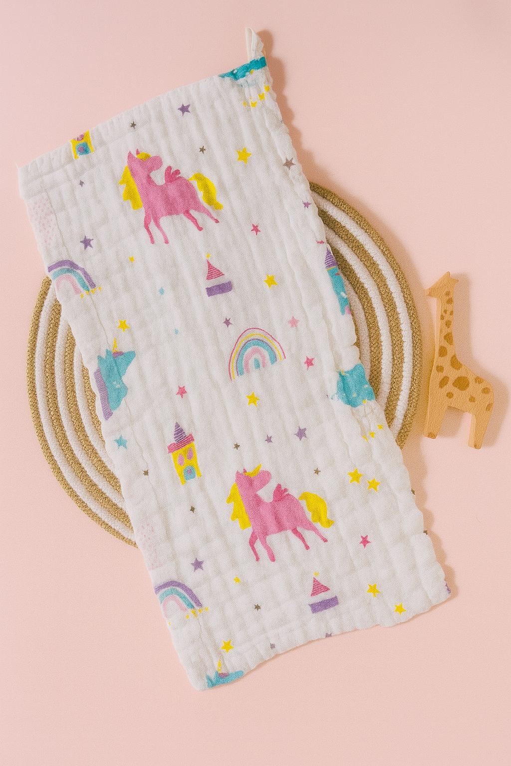 Premium Crinkled Muslin Burp Cloths (Pack of 2)