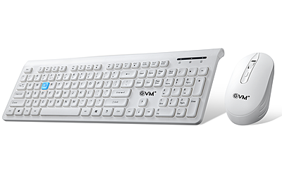 EVM WLK-018 & EWLM-450 Wireless Keyboard Mouse - White