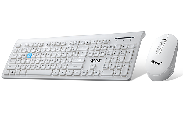 EVM WLK-018 & EWLM-450 Wireless Keyboard Mouse - White