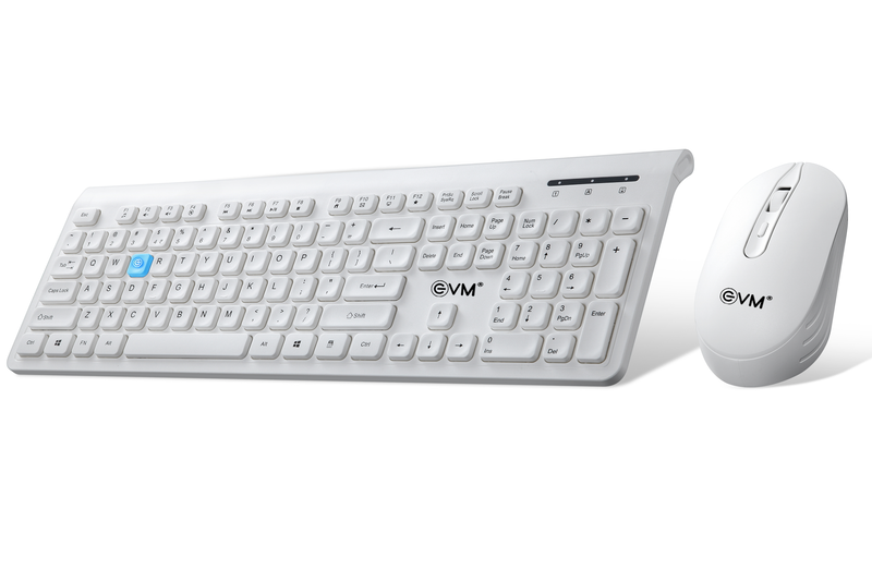 EVM WLK-018 & EWLM-450 Wireless Keyboard Mouse - White