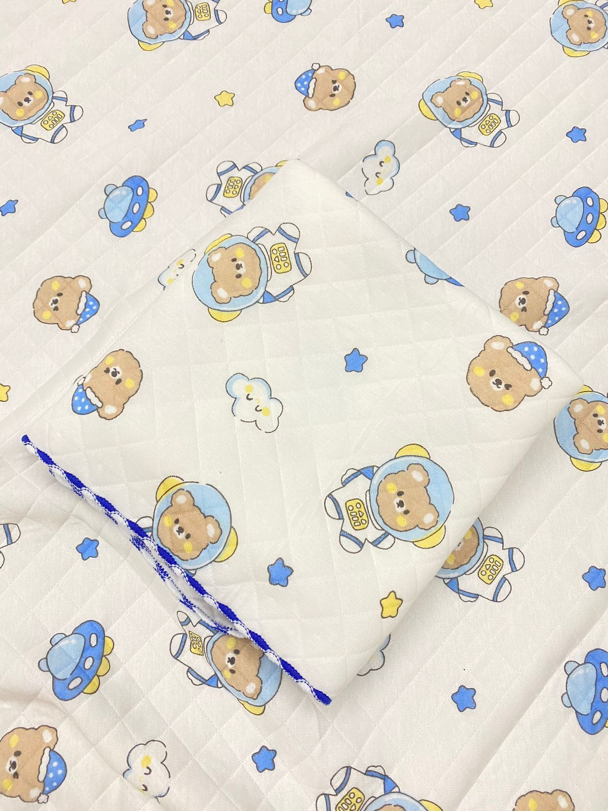 2-Layer Muslin Baby Blanket – 85x85 cm - Blue Cloud Comforter 2-Layer Muslin Baby Blanket – 85x85 cm - Blue Cloud Comforter