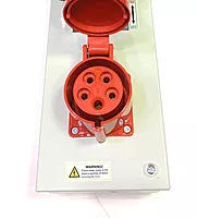 5 Pin, 32A, Industrial Plug & Socket steel sheet enclosures(without MCB) with plug and socket