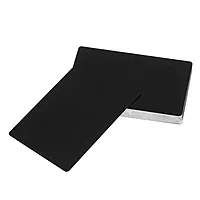 DIYAKON Black Aluminium Business Cards for Laser Engraving, ATM Card Size, 0.2mm Thick, Metallic Finish, 50 Pcs