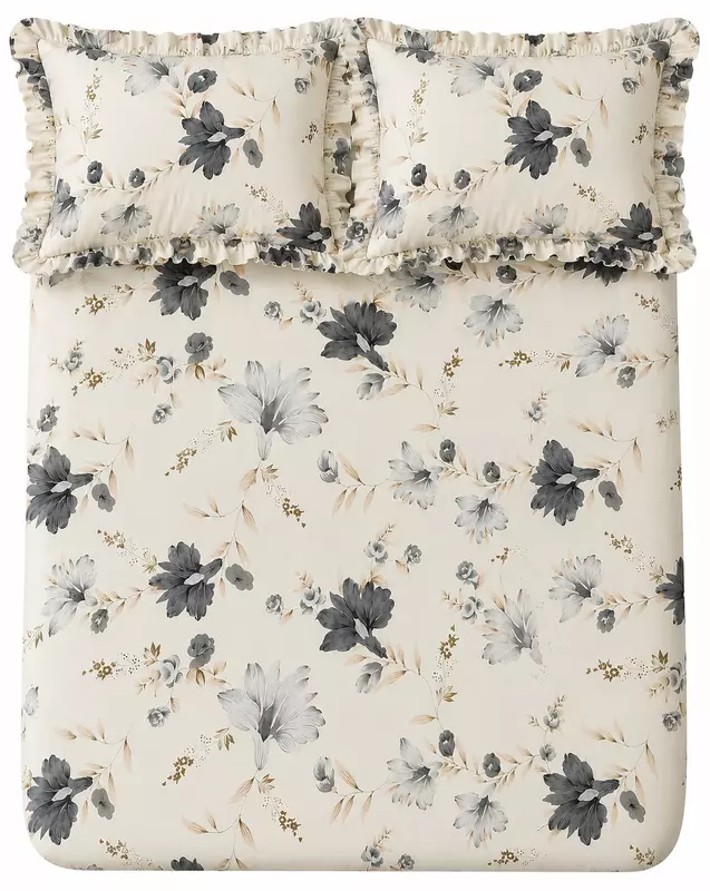 Luxury Frill Fitted Bedsheet with Soft Fabric & Elegant Ruffle Design for Modern Bedroom Decor