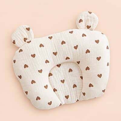 Infant Baby Pillow – Organic and Soft (Peach)