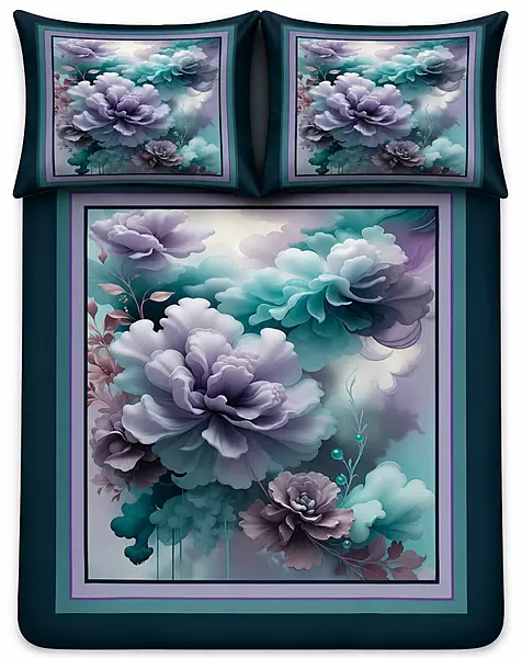 Blue 7D Digital Print Bedsheet Soft, Stylish & Premium Quality Bed Sheet King-225 x 250 CM)