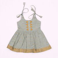 Roop Grey Silk Knot Frock