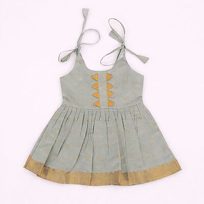 Roop Grey Silk Knot Frock