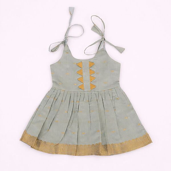 Roop Grey Silk Knot Frock