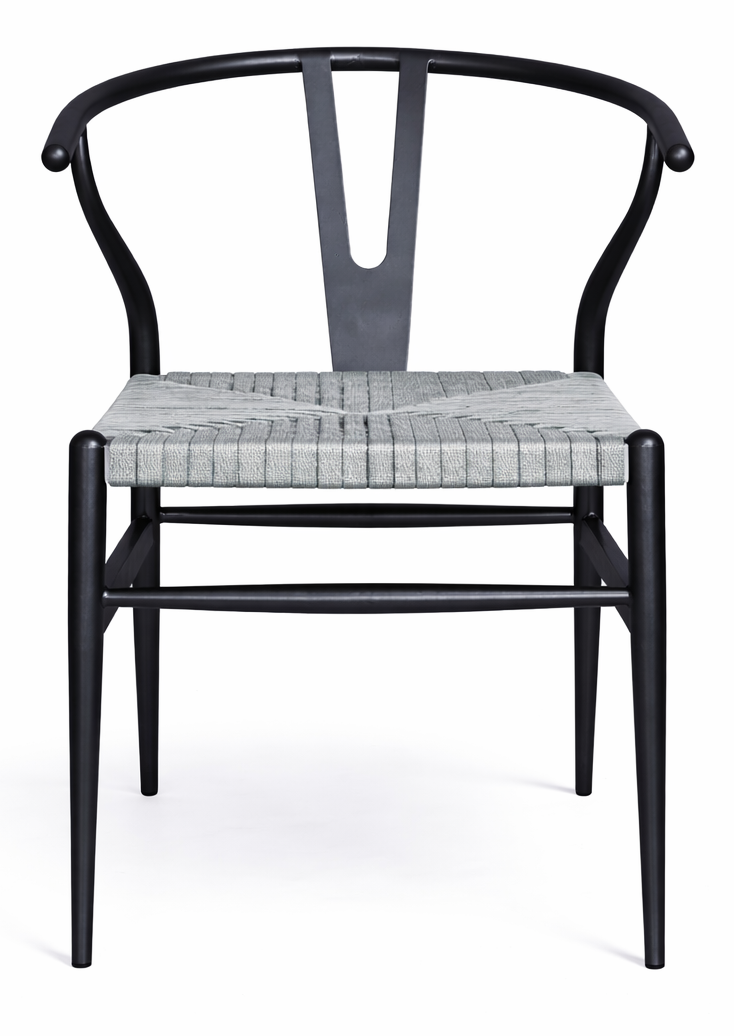 Sigma Wishbone Metal Dining Weaving Chair