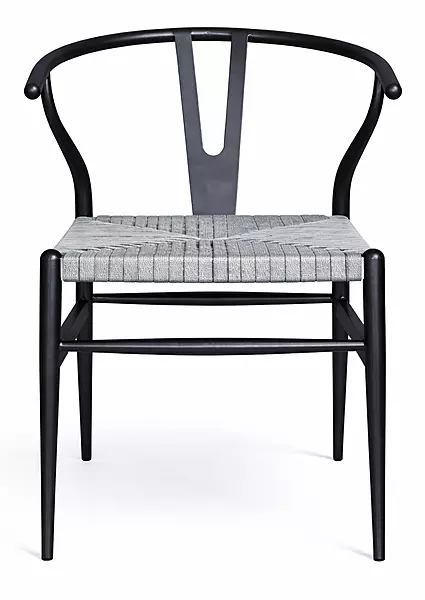 Sigma Wishbone Metal Dining Weaving Chair