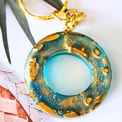 'O'O GOLD SWIRL LETTER KEYCHAIN(LKB00049) 'O'O GOLD SWIRL LETTER KEYCHAIN(LKB00049)