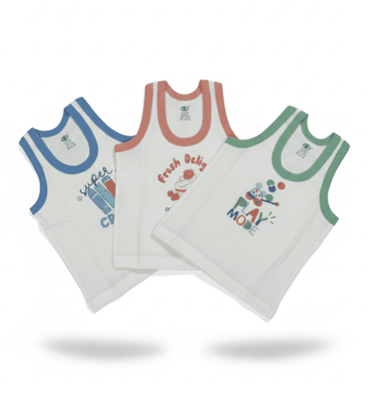LittleToons 100% Cotton Baby Sleeveless Vest / Banian for Boys & Girls