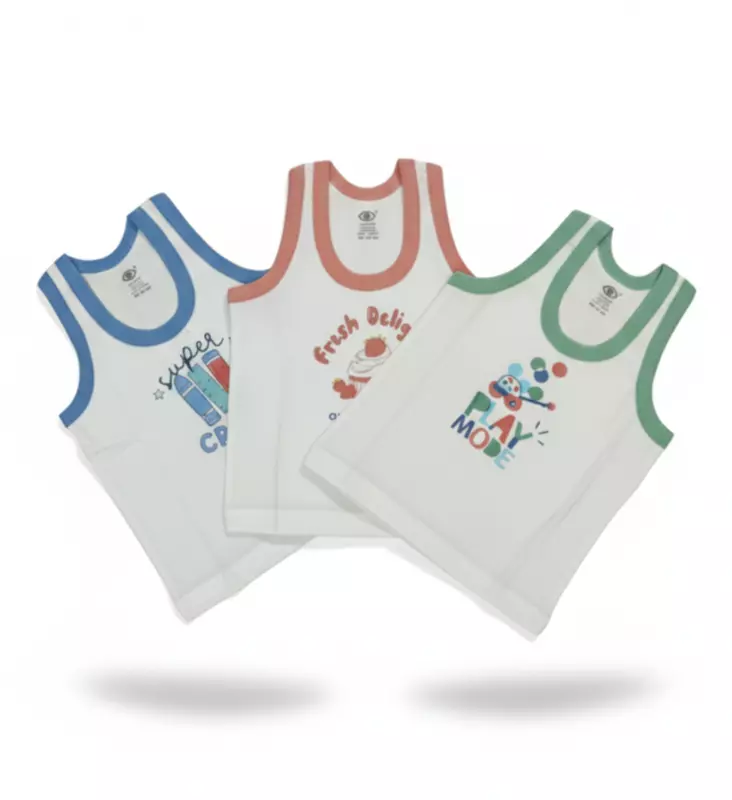 LittleToons 100% Cotton Baby Sleeveless Vest / Banian for Boys & Girls
