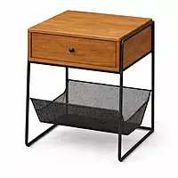 Tracey One Drawer End Table with Magazine Rack