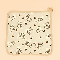 Muslin Crepe Wash cloth / Face towel - Colour Printed - Pack of 5 (Assorted)