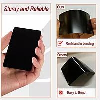 DIYAKON Black Aluminium Business Cards for Laser Engraving, ATM Card Size, 0.2mm Thick, Metallic Finish, 50 Pcs