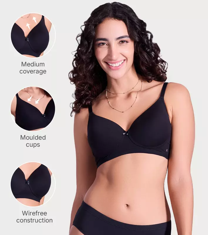 Enamor Ultra Smooth T-Shirt Bra - Padded, Non-Wired, Full Coverage - A127
