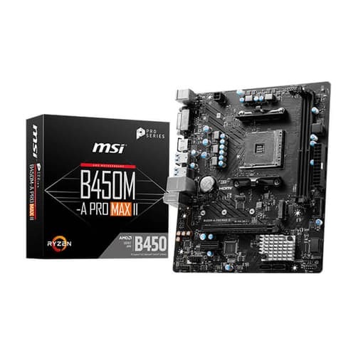 MSI B450M-A Pro Max II Motherboard – AM4  DDR4  PCIe 3.0  HDMI & DVI  64GB Support